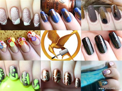 hunger games nails districts   cinna effie nails hungergames