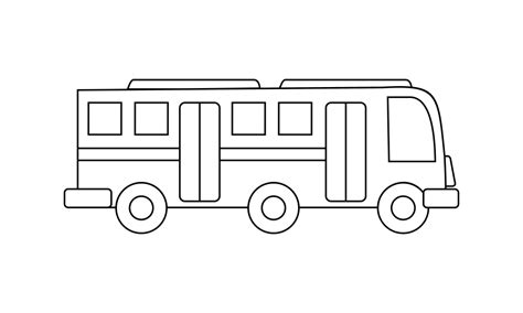 bus coloring book transportation  educate kids learn colors pages