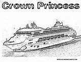 Bateau Liner Dessin Croisiere Croisière Coloriage Imprimer Designlooter Realiste Réaliste Navire sketch template