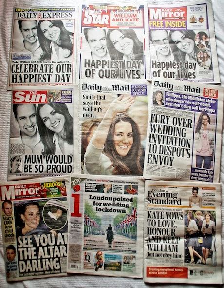 ranking  british tabloids royal wedding headlines vanity fair