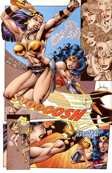big barda and power girl vs wonder woman battles comic