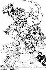 Optimus Megatron sketch template