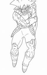 Coloring Pages Bardock Ssj Dbz Template sketch template