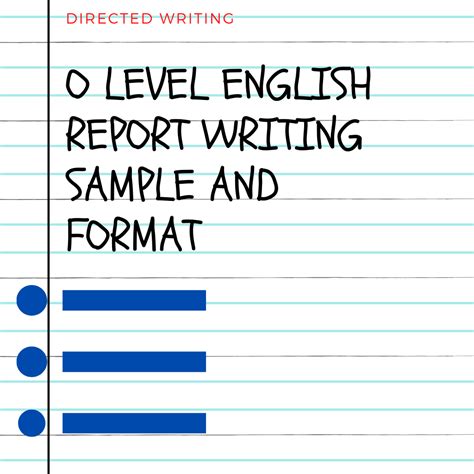 level report writing sample  directed writing