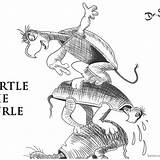 Turtle Yertle Seuss sketch template