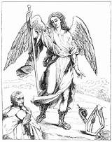 Archangel Raphael Coloring Pages Archangels Sketch Template Angels Christianimagesource sketch template