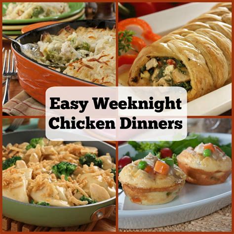 easy weeknight chicken dinners mrfoodcom