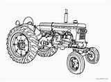 Coloring Pages Tractor Tractors Printable Kids sketch template