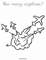 Coloring Airplanes Many Cursive Print Ll sketch template