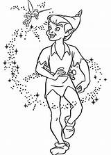 Peter Pan Tinkerbell Coloring Disney Flying Pages Around Print Popular sketch template