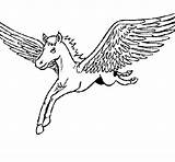 Coloring Pegasus Unicorn Pages Flight Coloringcrew Winged Color Comments sketch template