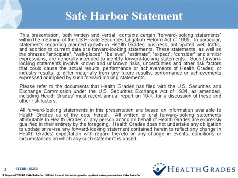 safe harbor statement image