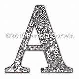 Coloring Monogram Alphabet Pages Choose Board Letters sketch template