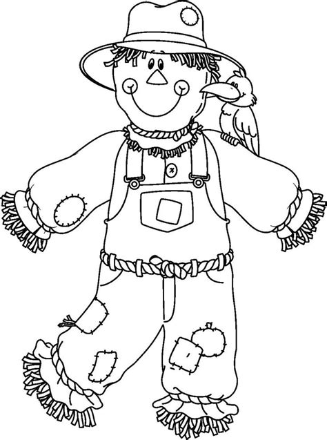 beautiful image  scarecrow coloring page davemelillocom