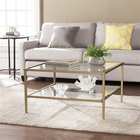 Gold Metal Glass Coffee Table — Pier 1