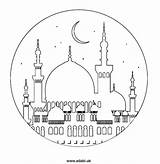 Mosque Colouring Ramadan Pages Eid Islam Coloring Crafts Kids Printable Color Adabi Drawing Islamic Activities Book Books Karim Cards Madrasah sketch template