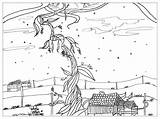 Beanstalk Jack Coloring Pages Fairy Tales Adults Grimm Tale Drawing Adult Rapunzel sketch template