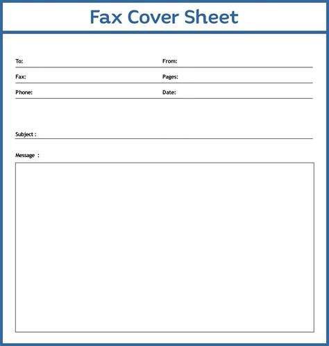 printable fax cover sheet     printablee