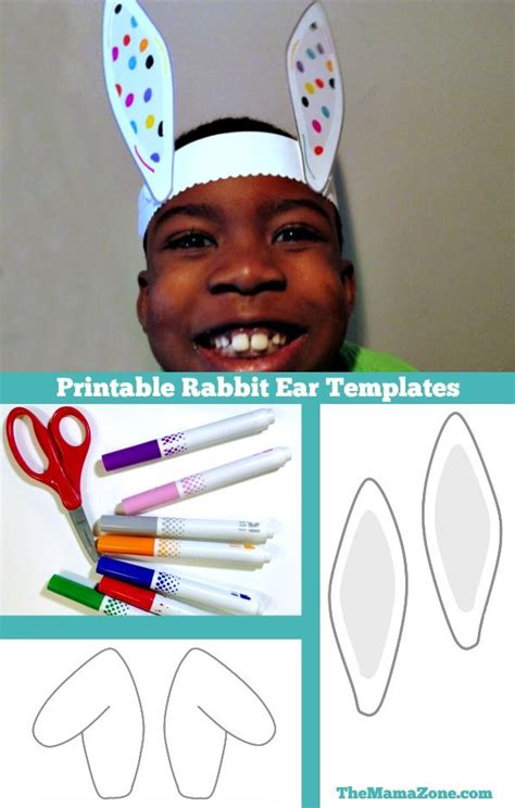 rabbit ear templates floppy bunny ears  straight bunny ears