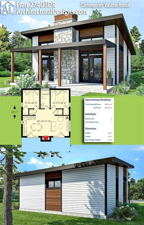 plan dr contemporary vacation retreat contemporary house plans modern house plans