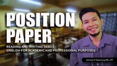 position paper explained  tagalog reading  writing skills