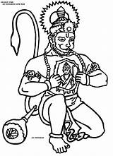 Hanuman Drawing Ji Sketch Shri Getdrawings sketch template