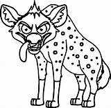 Hyena Coloring Cartoon Looking Angry Pages Wecoloringpage Animal sketch template