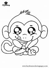 Monkey Coloring Pages Cute Monkeys Cartoon Print Baby Printable Kids Colouring Sock Drawing Color Girl Record Sheets Template Frozen Valentine sketch template