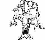 Coloring Monster Scary Tree Drawing Pages Color Monsters Getdrawings sketch template
