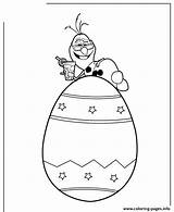 Easter Coloring Olaf Frozen Colouring Snowman Pages Egg Printable Color sketch template