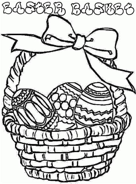 printable easter basket colouring pages  kids  coloring