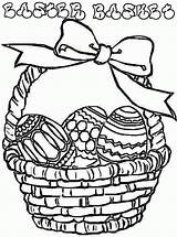Easter Basket Coloring Colouring Printable Pages Kids Empty Cliparts Print Clipart Library Clip sketch template
