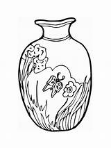 Vase Coloring Pages Printable Color Recommended sketch template