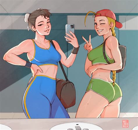 Chun Li And Cammy White Street Fighter And 1 More Drawn By Volt