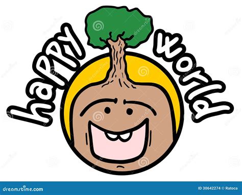 happy world stock vector illustration  happiness puppet