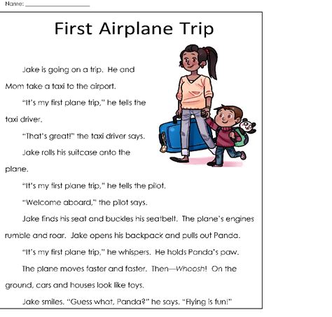 grade     reading   airplane trip