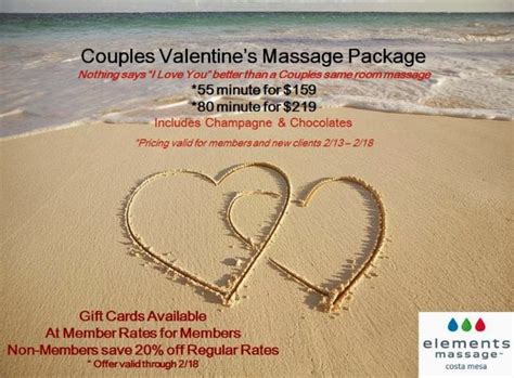 Share The Love This Valentine S Day At Elements Massage Valentine
