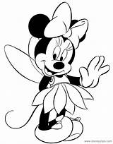 Minnie Mouse Coloring Pages Disney Book Mickey Disneyclips Pdf Drawing Clipart Fairy Cartoon Funstuff Gif sketch template