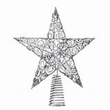 Tree Star Christmas Toppers Topper Silver Xmas Ornaments Decoration Drawing Adler Kurt Amazon Make Inch Treetop Trees Decorations Unique Stand sketch template