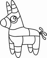 Pinata Donkey Mexican Clipart Coloring Outline Drawing Template Pattern Burro Embroidery Mayo Color Cinco Clip Cliparts Hispanic Urban Threads Printable sketch template