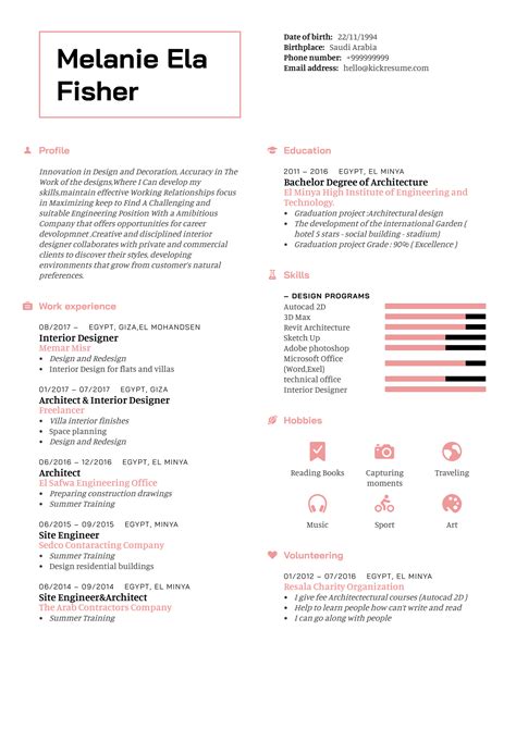 resume examples  real people architect resume sample kickresume