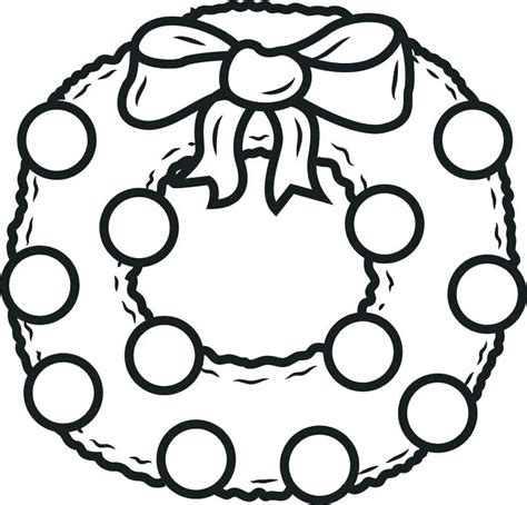 wreath coloring page images