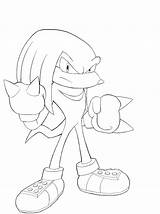 Knuckles Echidna Line Lineart sketch template
