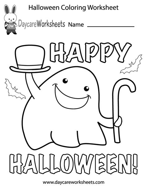 preschool halloween coloring worksheet