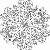 Coloring Pages Mandala Printable Easy Adults sketch template