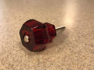 ruby red   depression glass cabinet knobs vintage style set    ebay