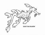 Leafy Seadragon Coloring Dragon Sea Drawing Designlooter sketch template