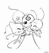 Kwami Miraculous Ladybug Tikki Kwamis Superhelden Nooro Nooroo Plagg Malvorlagen Duusu Draw sketch template