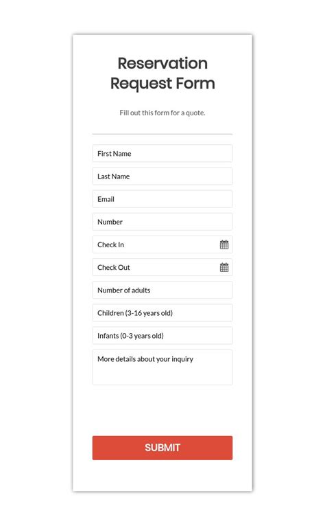 top booking form templates create   form  formget
