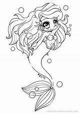 Yampuff Colorier Colouring Lineart Sirène Mermay Kawaii Artherapie Sirenas Sirene Svg Giselle Girls Personnage Princesses sketch template
